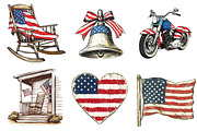 American Flag Sublimation Design, an Illustration by CreationArt (Thumbnail 2 of 5)