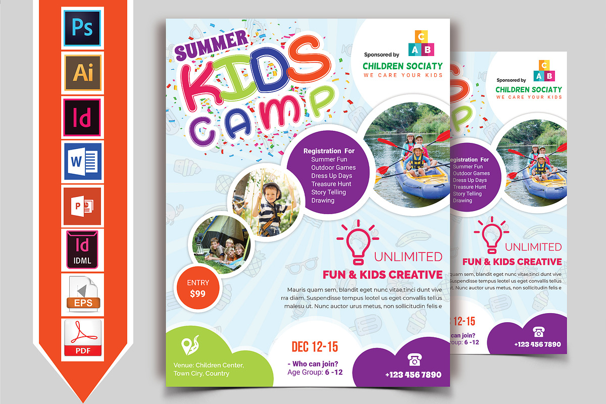 10 Kids Summer Camp Flyers 90% OFF, a Flyer Template by Imagine Design Studio (Photo 5 of 12)