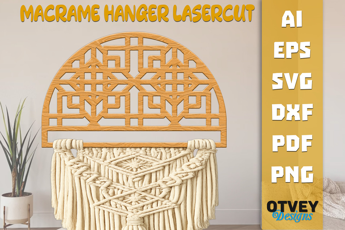 Rattan Macrame Hanger Lasercut, an Object Graphic by OTVEY DESIGN (Photo 12 of 13)