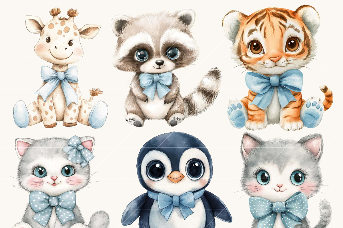 Vintage Plush Animals Clipart Bundle, an Animal Illustration by SparkyDesignsUS (Photo 3 of 9)