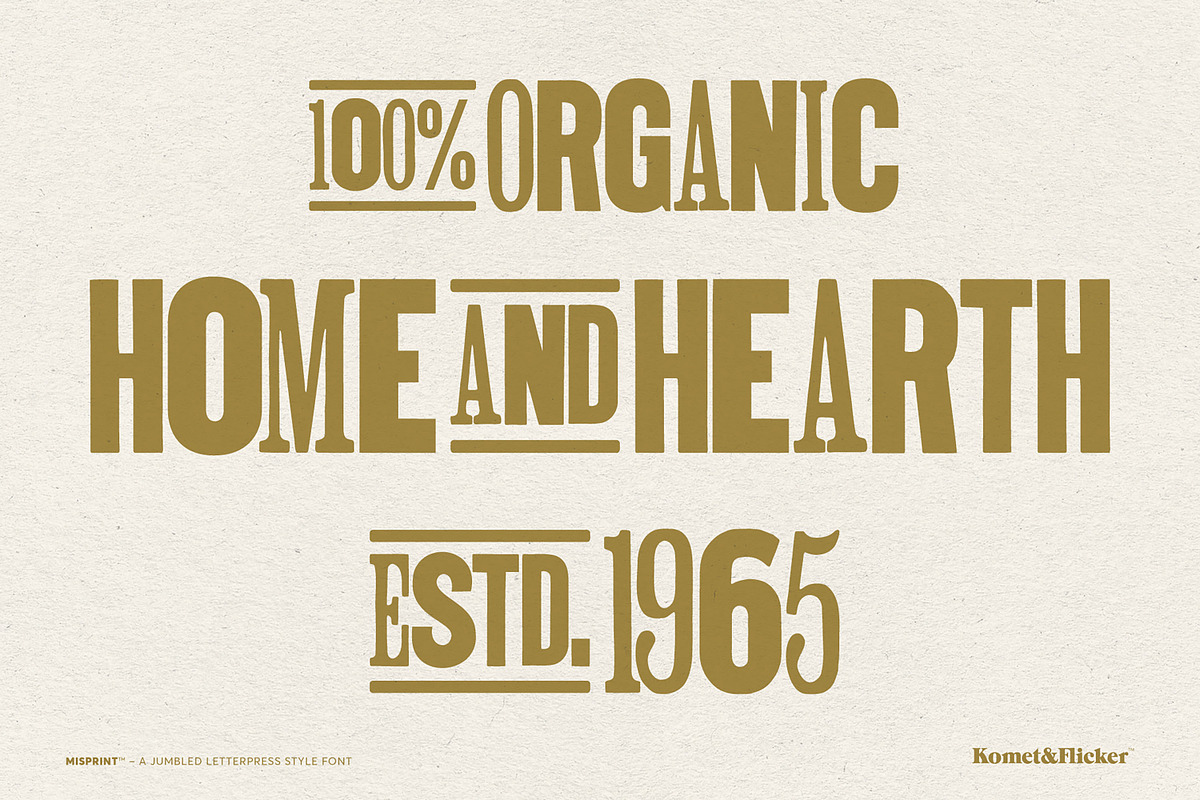 MISPRINT! - A Jumbled Woodtype Font, a Font by Komet & Flicker (Photo 9 of 15)