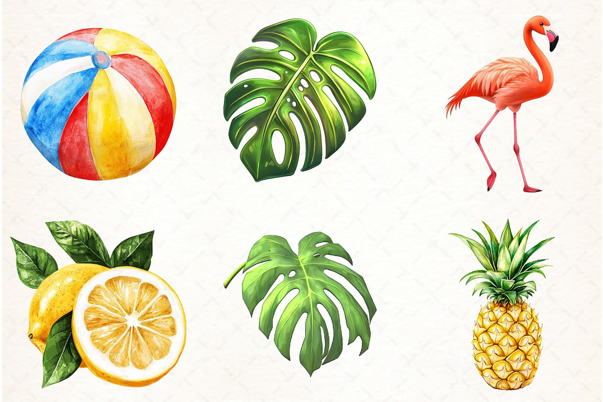 Watercolor Spring & Summer Clipart, an Illustration by Watercolor design (Photo 2 of 4)
