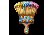 Messy Paintbrush Clipart PNG, an Illustration by Memories By Lea (Thumbnail 7 of 8)