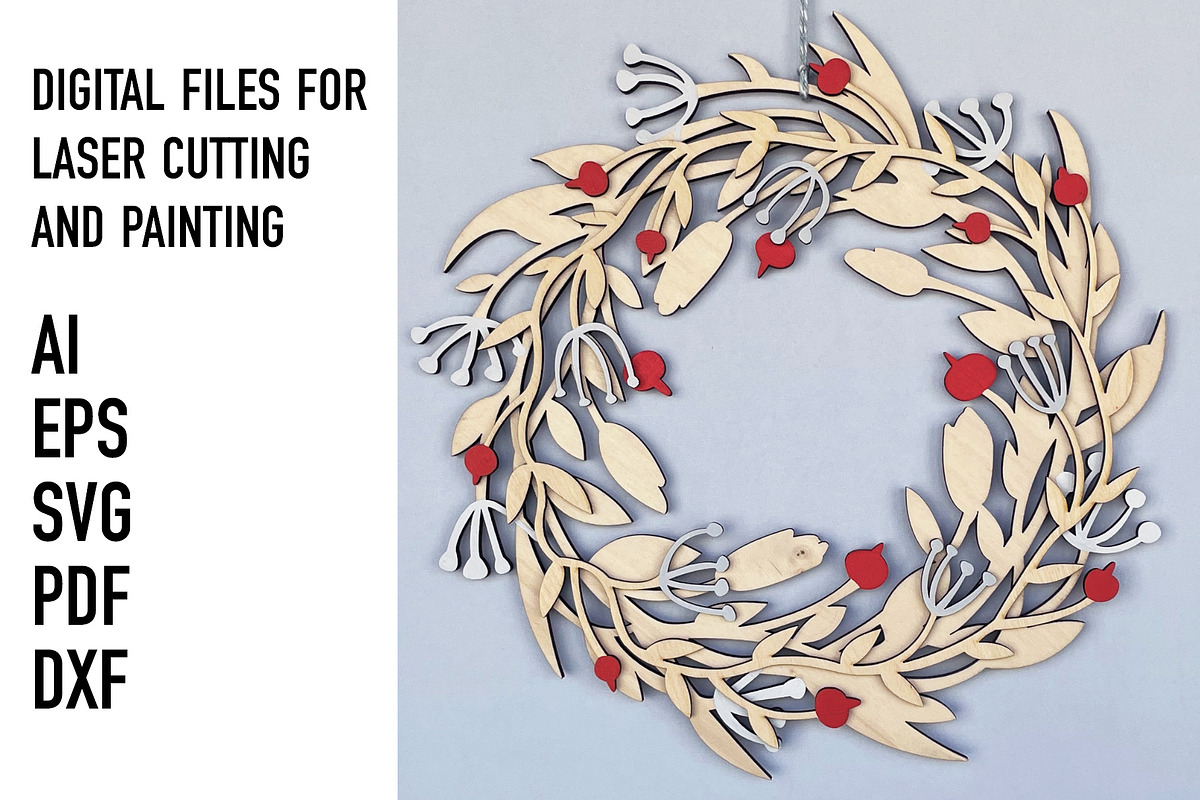 Christmas wreath, a Pattern Graphic by HelloWood (Photo 2 of 3)