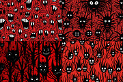 20 Seamless Red and Black Horror Set, a Pattern Graphic by Nordic Design (Thumbnail 9 of 9)