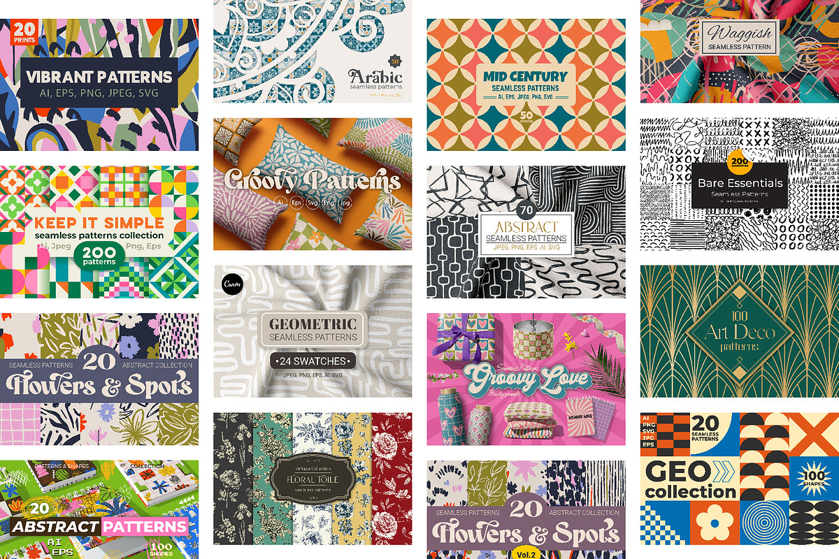 20 in 1 - Seamless Patterns Bundle, a Pattern Graphic by AnnArt (Photo 2 of 24)