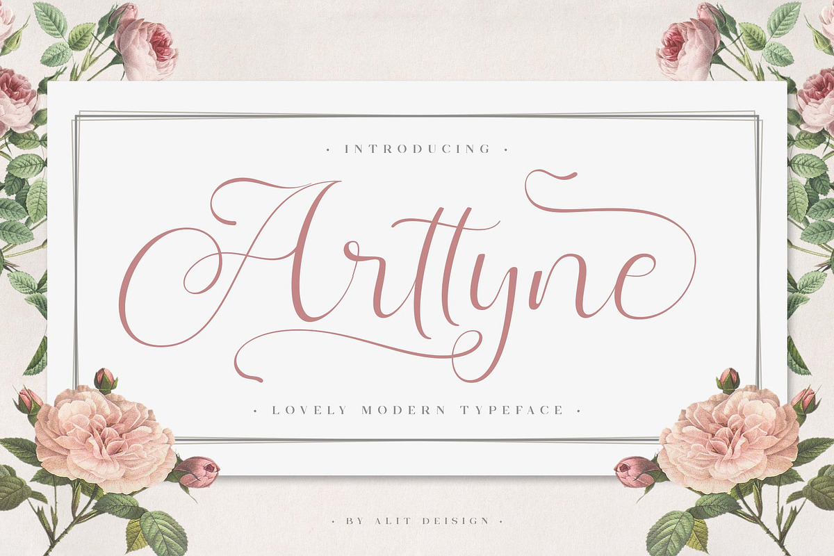 Arttyne Modern Script Font, a Script Font by alit design (Photo 1 of 20)
