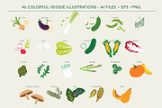 46 Vegetable Illustrations Pack, a Food Illustration by Strange Gaze Studios (Thumbnail 3 of 10)