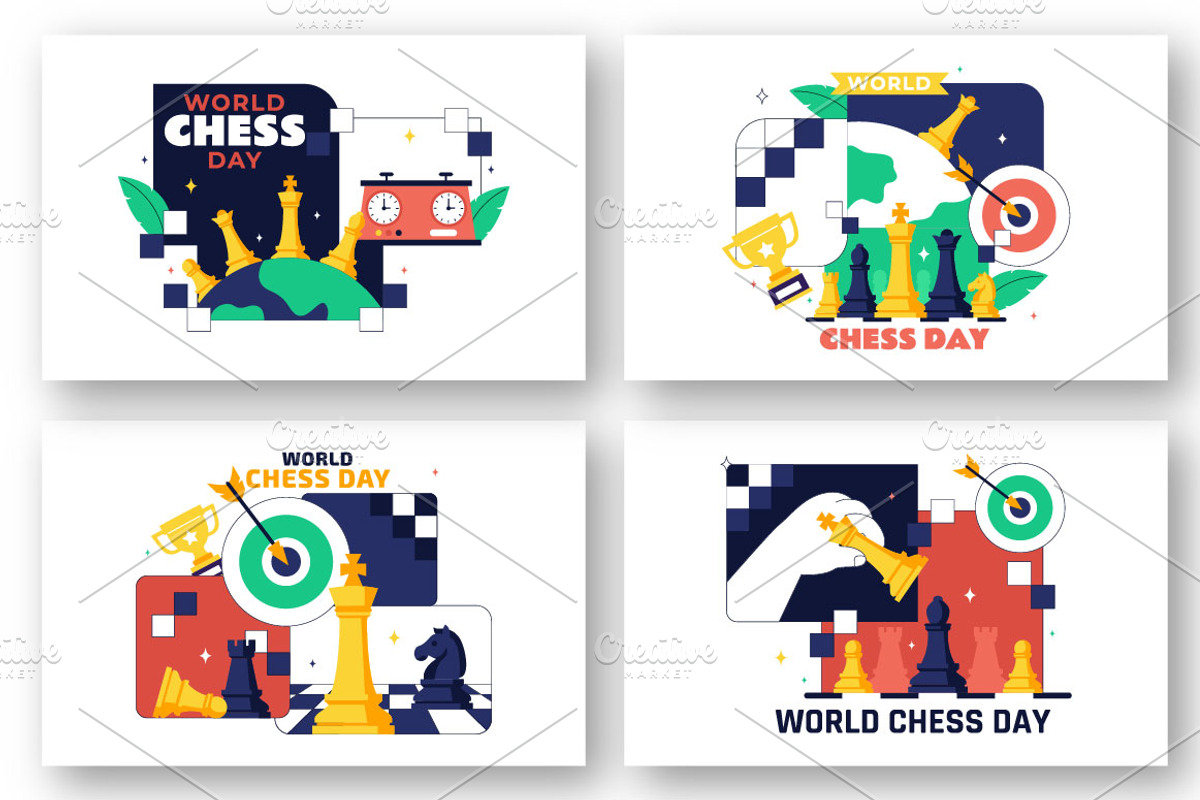 10 World Chess Day Illustration, a Sport Illustration by denayunebgt (Photo 2 of 4)