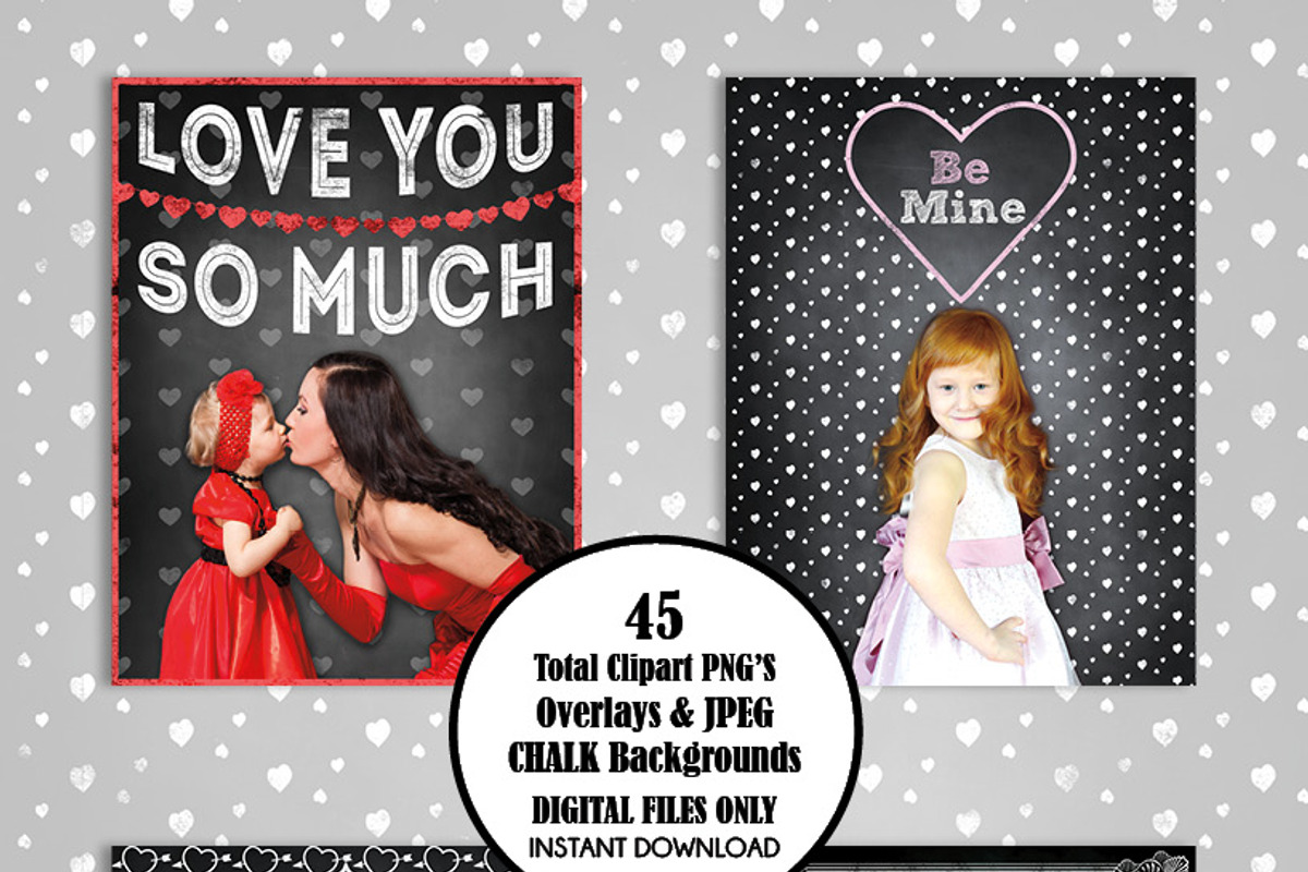 PHOTO VALENTINE CHALK CLIPART, an Illustration by Artfanaticus (Photo 1 of 5)