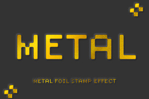 Foil Stamp Metal Text Effect, a Layer Style Add-On by studiogstock