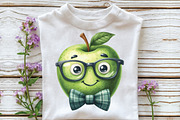 Back to School Funny Apple Clipart, an Illustration by CraftArtStudio (Thumbnail 3 of 6)