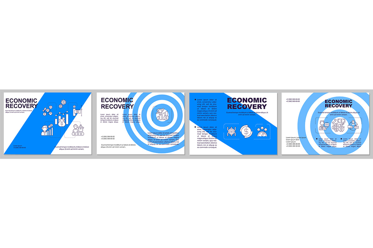 Economic recovery brochure template, a Brochure Template by IMG Visuals