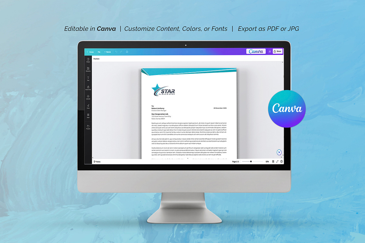Letterhead Template, a Stationery Template by DesignDevisers (Photo 8 of 10)