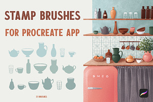 Kitchen Stamp Brushes for Procreate