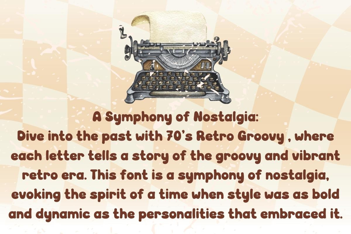 70’s Retro Groovy - Handwritting, a Handwritten Font by Charmingbear59.design (Photo 2 of 5)