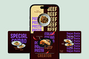 Italian // Food Social Media Kit, a Design Template by SecondBrain Store (Thumbnail 4 of 9)