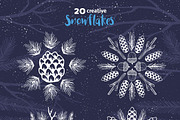 Christmas set. SNOWFLAKE. Winter., an Illustration by OlgaAlekseenko (Thumbnail 2 of 4)