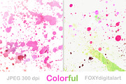 Watercolor paint splatter background, a Texture Graphic by FOXYdigitalart (Thumbnail 2 of 5)