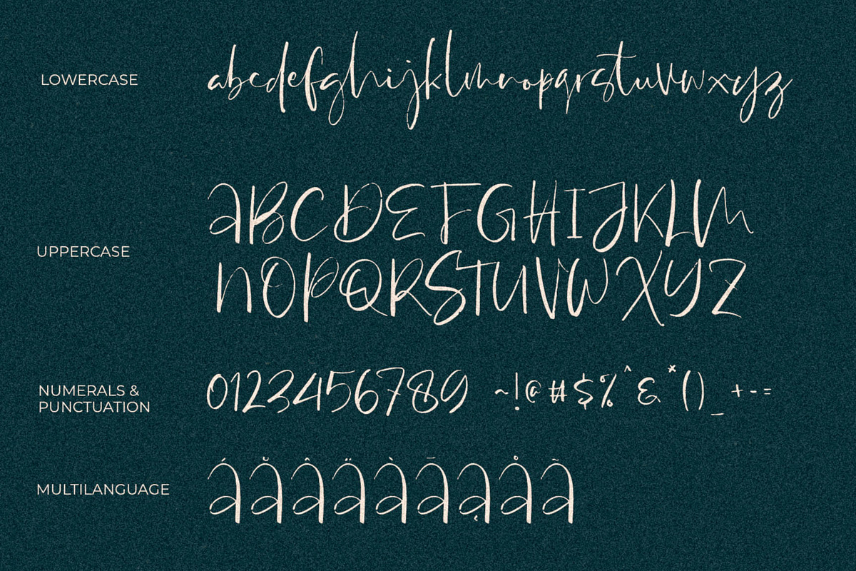 Antosan Script Font preview 8