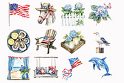 Watercolor Hello July Clipart, an Illustration by Design Market (Thumbnail 3 of 5)