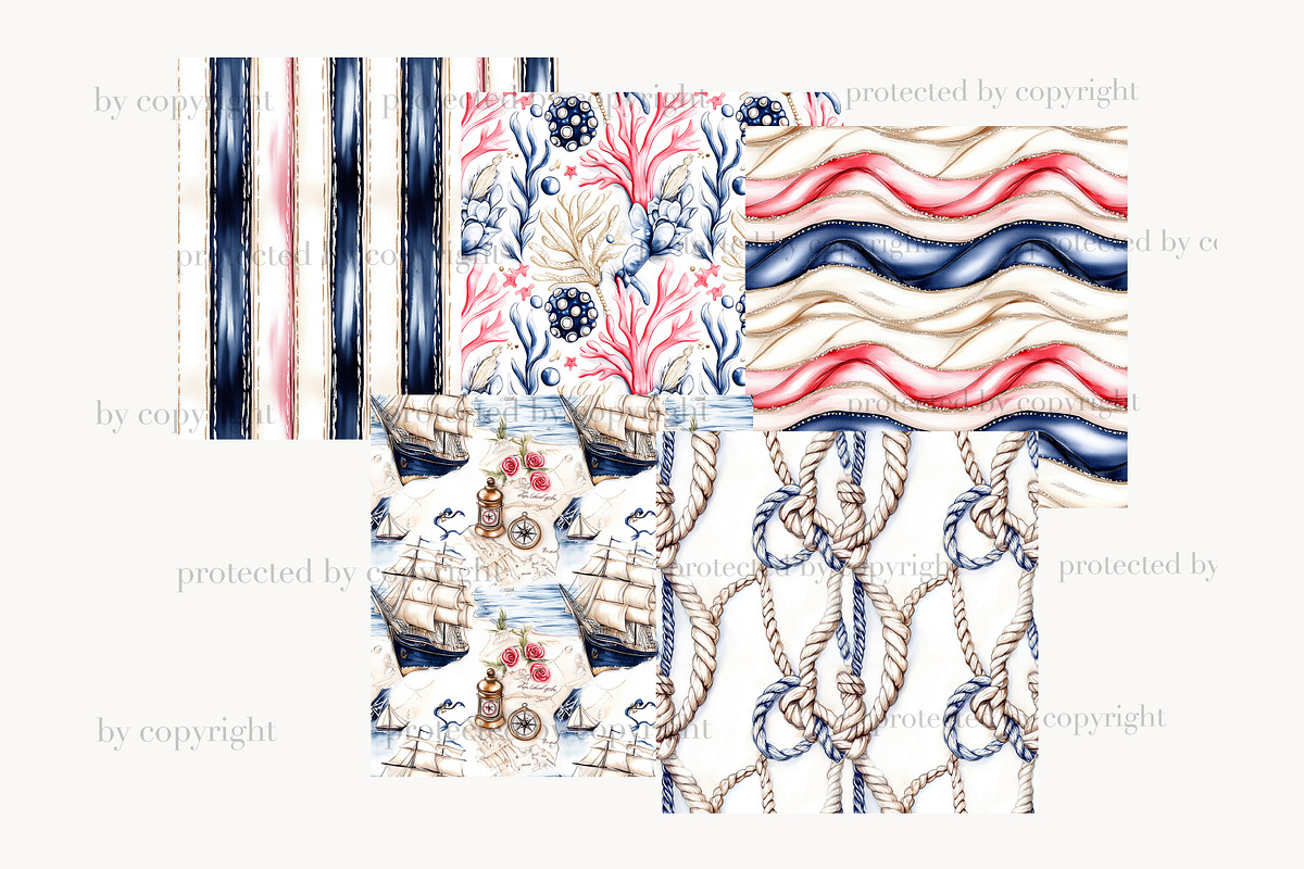 Neutral Beach Digital Papers, a Pattern Graphic by GlamArtZhanna (Photo 4 of 4)