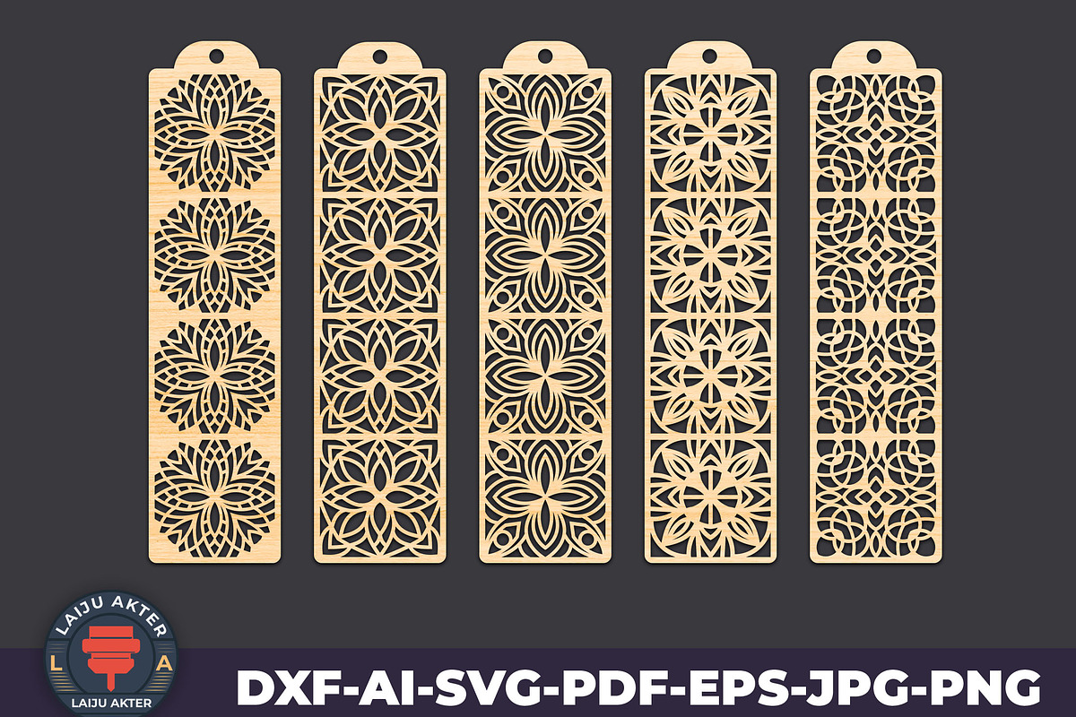 Bookmark Laser Cut SVG Bundle 02, a Design Template by LaijuAkter (Photo 1 of 2)