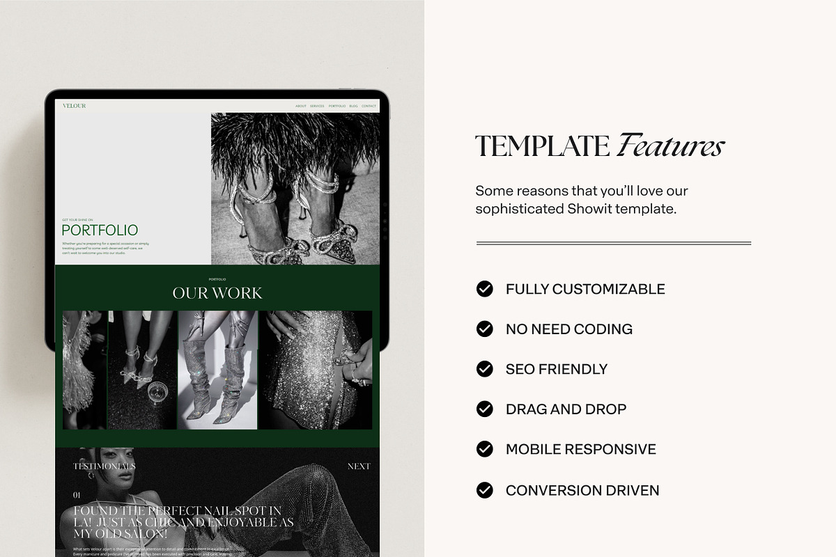 Velour | Showit Website Template, a Landing Page Template by Lavinia Visuals (Photo 8 of 9)