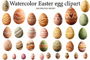 Watercolor Easter egg clipart, an Illustration by Designworld