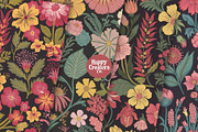 Moody Botanical Digital Paper Pack, a Pattern Graphic by Happy Creators Co. (Thumbnail 6 of 7)