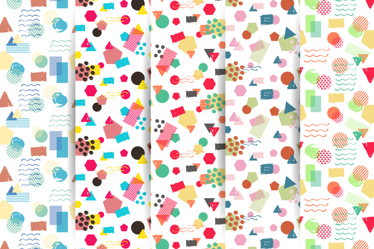Sketch monochrome seamless patterns, a Pattern Graphic by Tumana_Net (Photo 7 of 7)