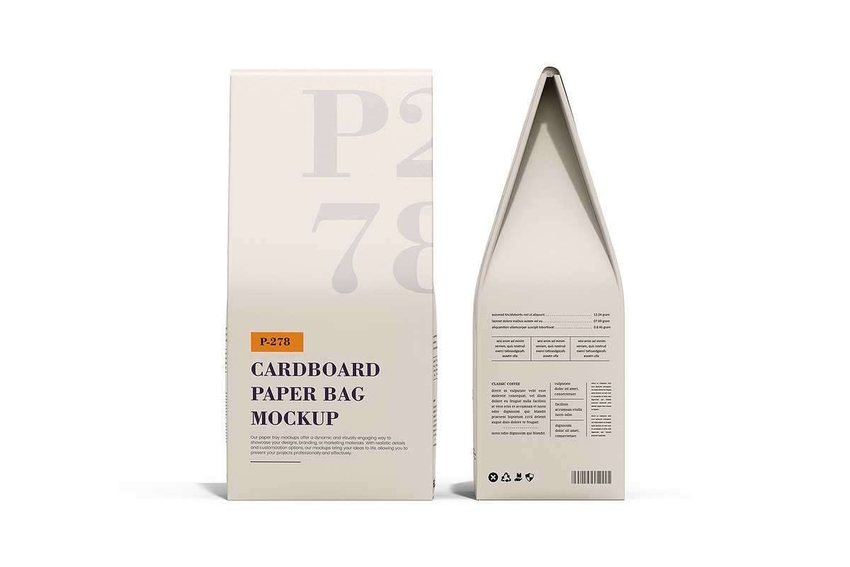 Paper Coffee Bag Packaging Mockup, a Packaging Mockup by Ram Studio LLC (Photo 8 of 21)