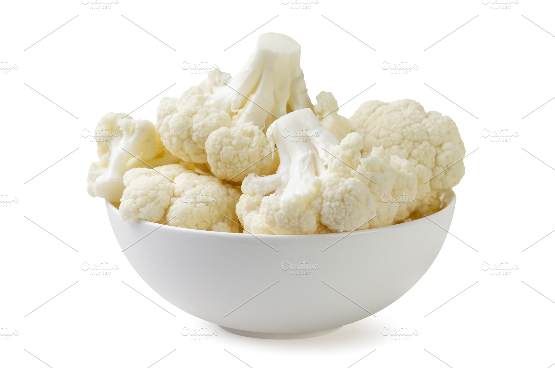 Pieces of cauliflower in a plate, a Food & Drink Photo by innakreativ