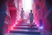Neon Staircase Futuristic Cave Photo, a Background Graphic by Aura Canyon HQ (Thumbnail 2 of 7)