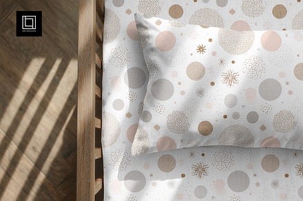 Kids Bed Linen Mockup Sheet+Pillow, a Household Mockup by 1001 mockups