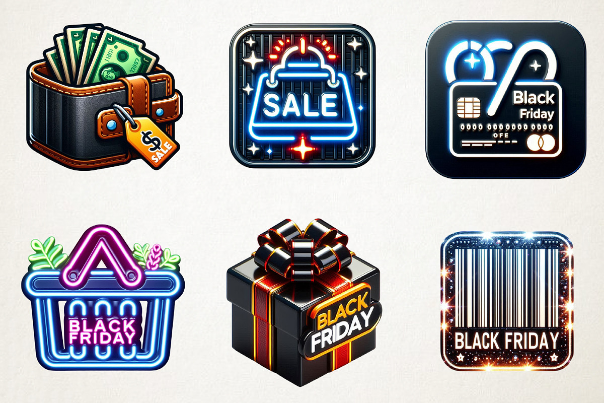Creative Black Friday Icons Clipart, an Illustration by RobertsArt (Photo 4 of 7)