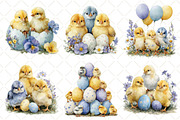 Whimsical Easter Chick Clipart, an Illustration by Black Bird Studio (Thumbnail 4 of 5)