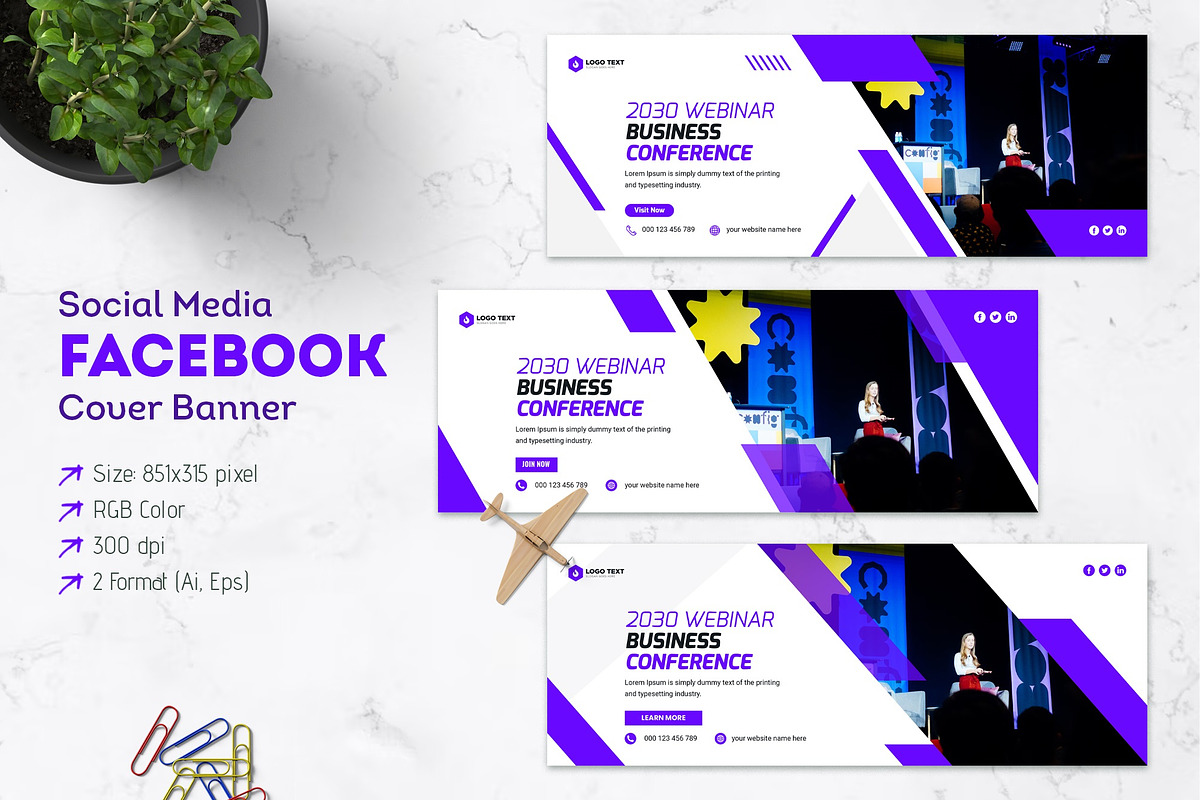 Webinar Facebook Cover Banner Design, a Social Media Template by zahidhossainalif (Photo 1 of 4)