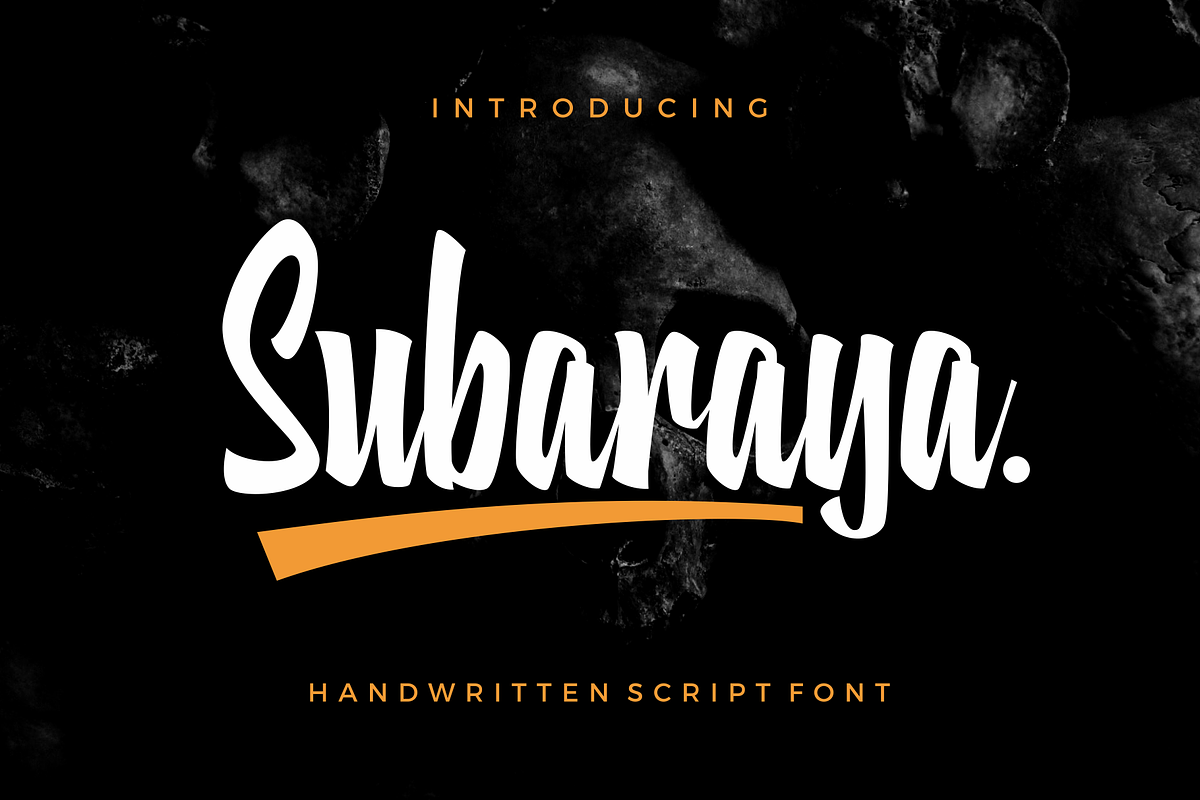 Subaraya Script, a Script Font by 24Design Studios (Photo 1 of 8)