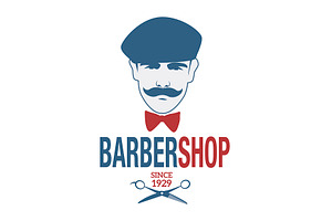 Retro Style Barber Shop Emblem