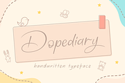 Dopediary Handwritten Typeface, a Script Font by Littlehand (Thumbnail 1 of 7)