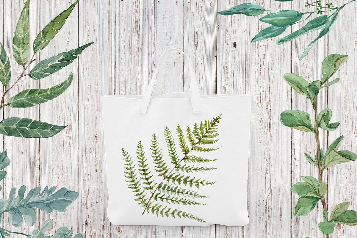Greenery - Watercolor Clip Art Set, a Decorative Illustration by Tati Bordiu (Photo 4 of 5)