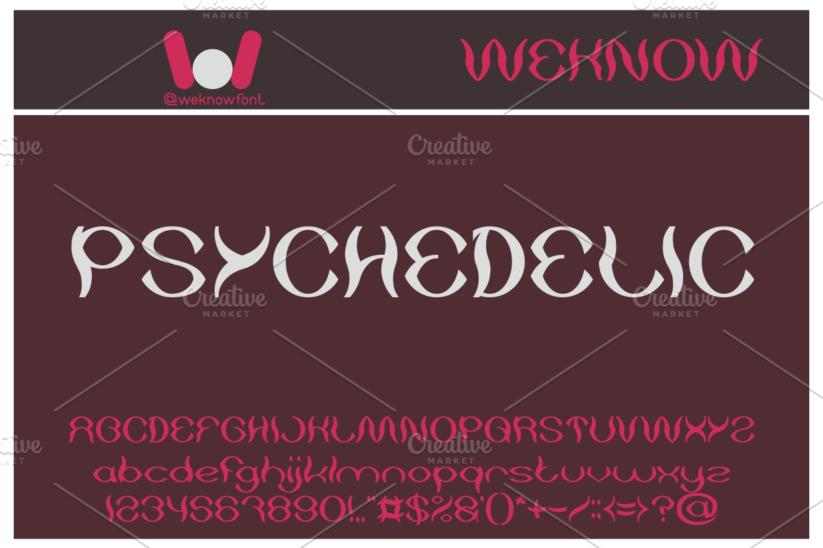 psychedelic font, a Font by weknow (Photo 1 of 5)