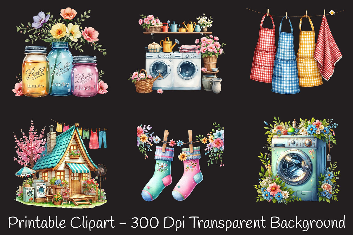 Spring Laundry Clipart, an Illustration by RobertsArt (Photo 6 of 7)