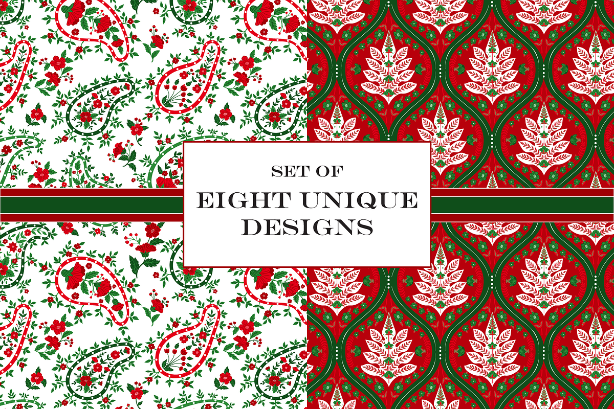 Christmas Boho Indian Patterns, a Pattern Graphic by RachelStudio (Photo 2 of 8)