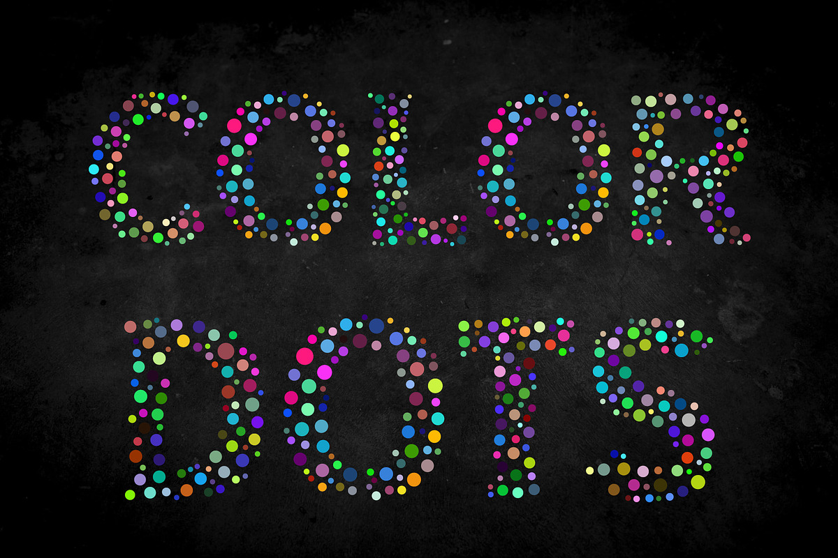 Color Dots Font, a Slab Serif Font by vladocar (Photo 3 of 7)