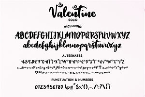 VALENTINE KISSES Script Sans Duo