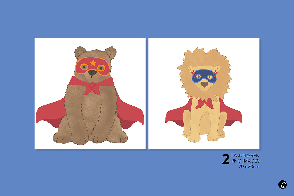 Animal Heros Seamless Patterns, an Illustration by Andrea Liesert (Photo 3 of 7)