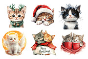 Kitten Christmas Clipart Png, an Illustration by SinaCreation (Thumbnail 3 of 5)
