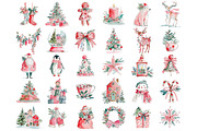 Cozy Christmas Watercolor Clipart, an Illustration by Craft Nest (Thumbnail 2 of 2)